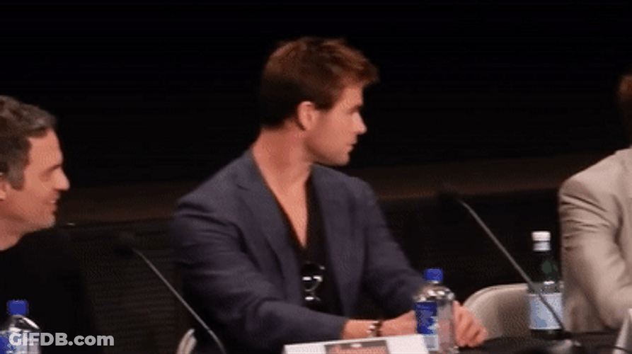 Chris Hemsworth Movie Press Conference GIF