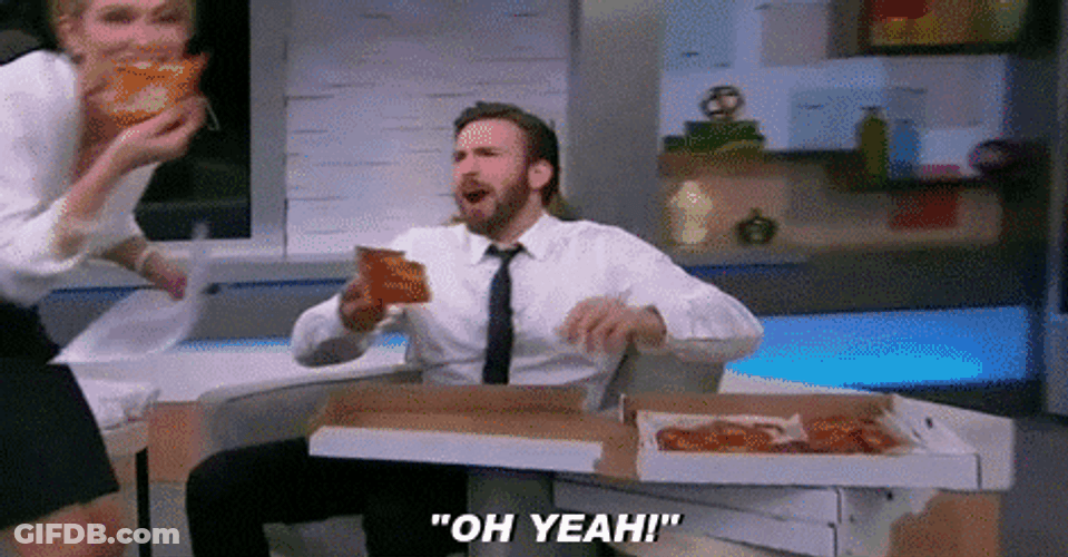 Chris Hemsworth Pizza Party GIF
