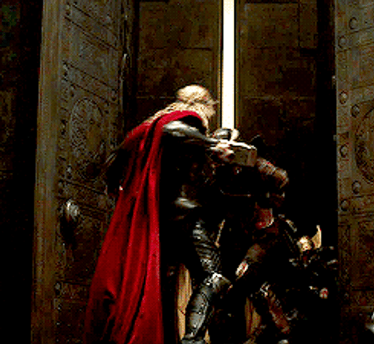 Chris Hemsworth Thor Hit GIF