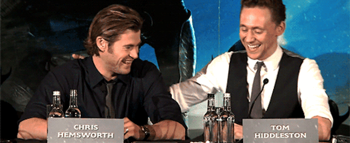 Chris Hemsworth Tom Hiddleston Friendly Tap GIF