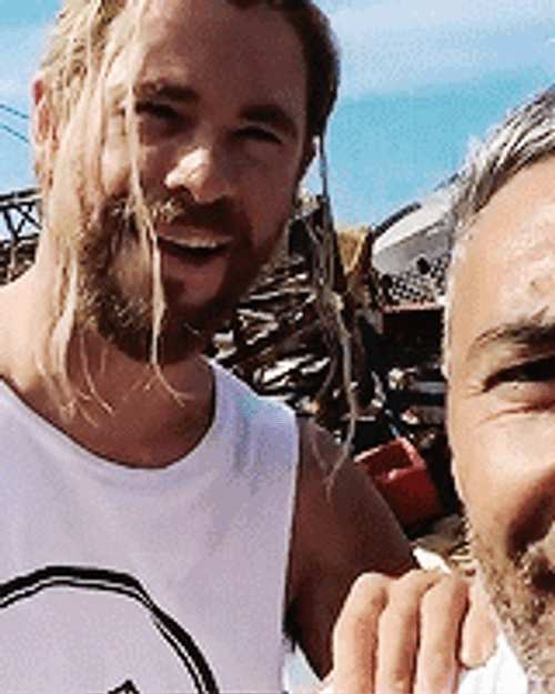 Chris Hemsworth Video Friendly Hello GIF