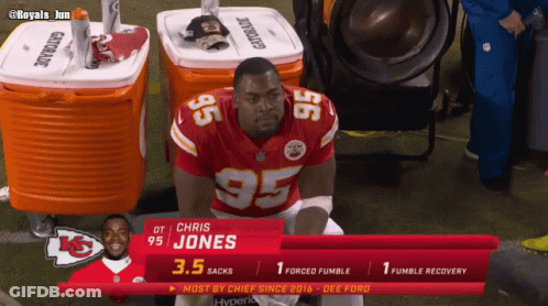 Chris Jones Sitting On Field GIF