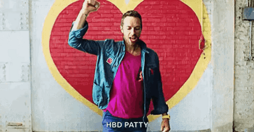 Chris Martin HBD Patty GIF