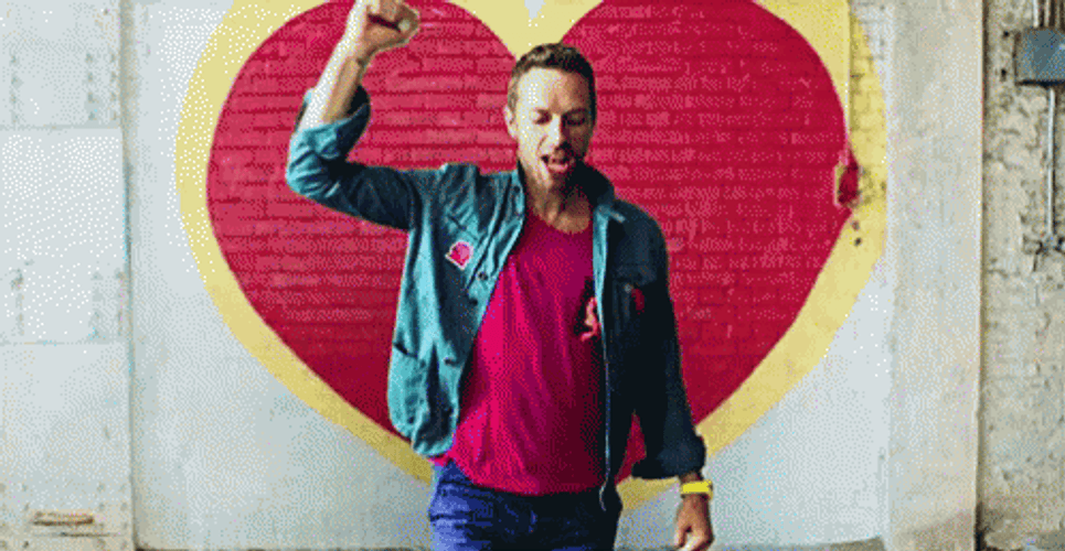 Chris Martin Heart GIF