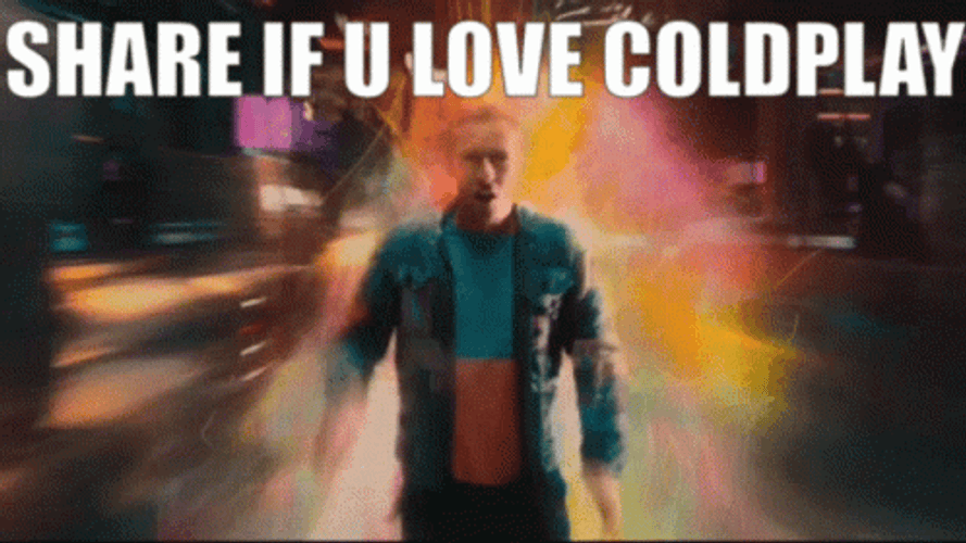 Chris Martin Share If You Love Coldplay GIF