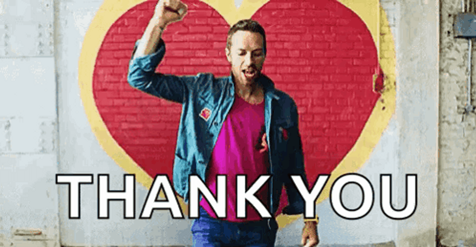 Chris Martin Thank You GIF