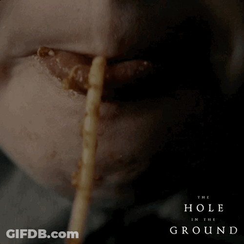 Chris O'Neill Eating Worm Holes Movie GIF