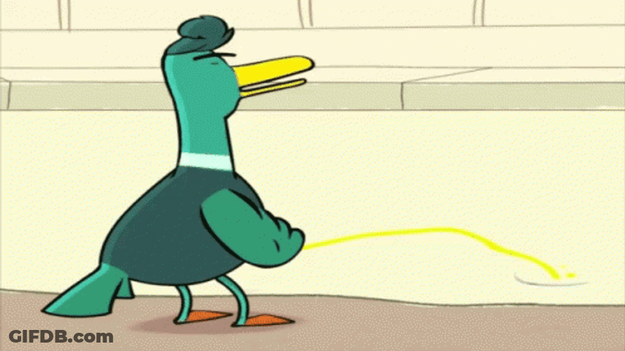 Chris P. Duck Pee GIF