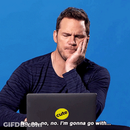 Chris Pratt Seriously Deciding GIF