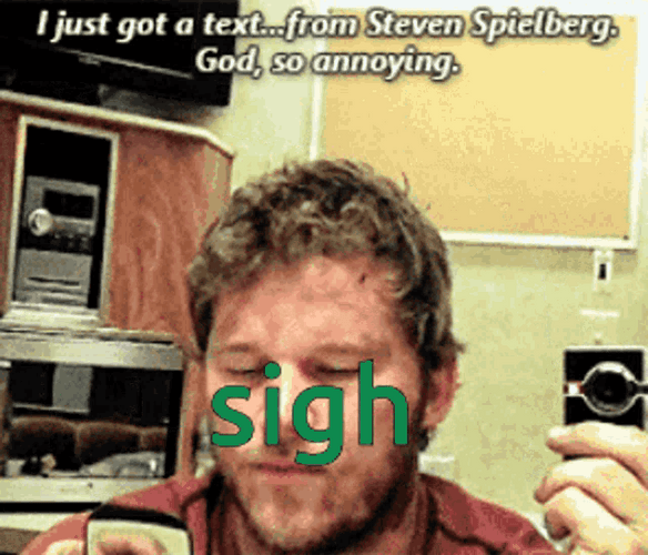 Chris Pratt Sigh GIF