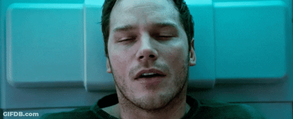Chris Pratt Waking Up GIF