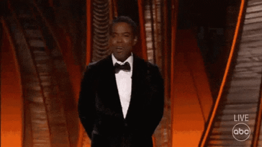 Chris Rock Nervous Will Smith Oscars GIF