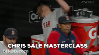 Chris Sale Masterclass Sitting In Dugout GIF