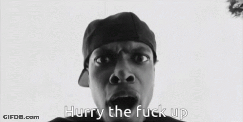 Chris Tucker Screaming Hurry Up GIF