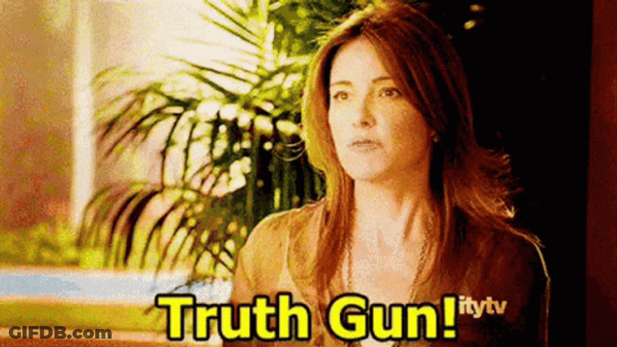 Christa Miller Truth Gun GIF