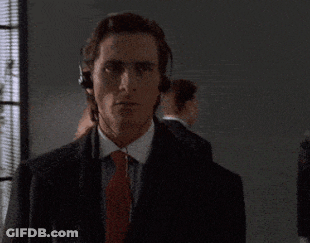 Christian Bale American Psycho GIF