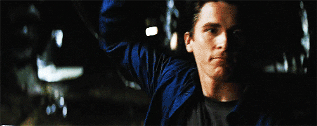 Christian Bale Bruce Wayne Throwing Bat Shuriken GIF