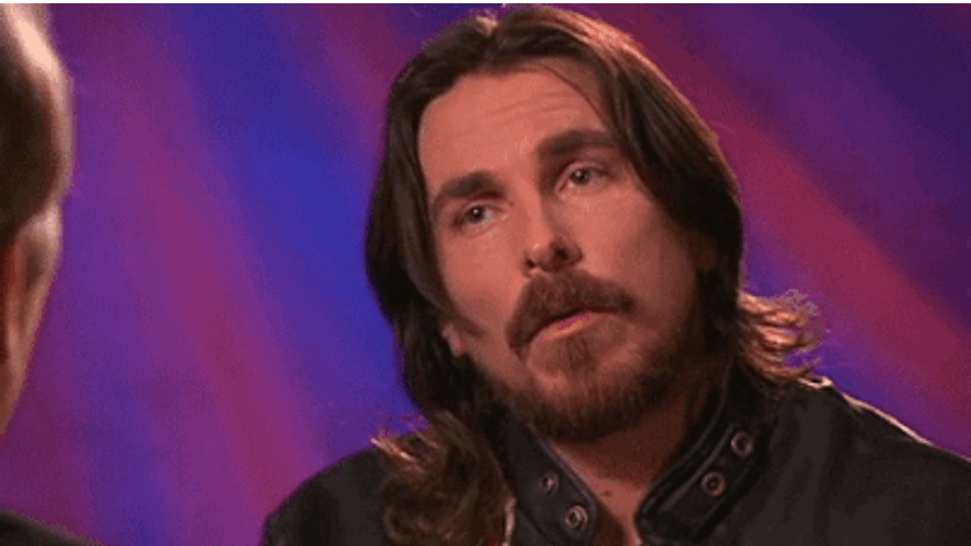 Christian Bale Confused Face GIF