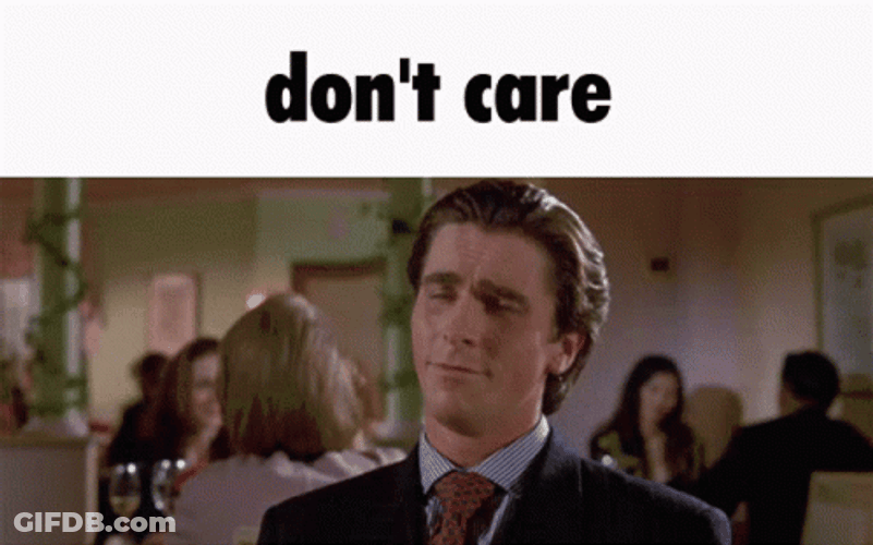 Christian Bale Dont Care GIF