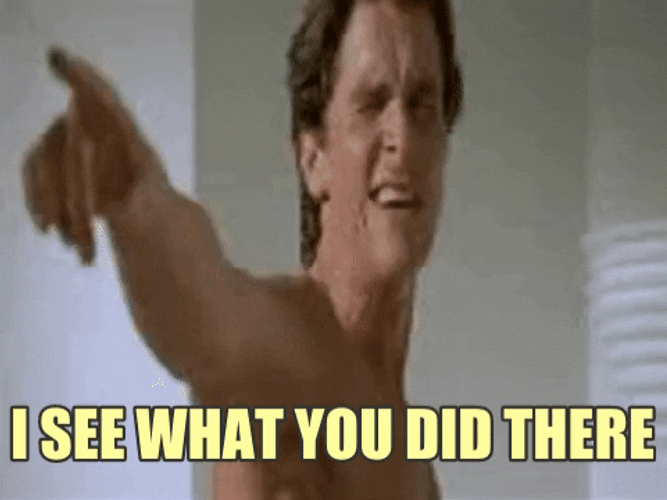 Christian Bale I See What You Did There GIF