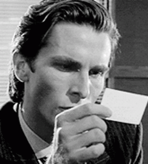 Christian Bale Patrick Bateman Hopeless GIF