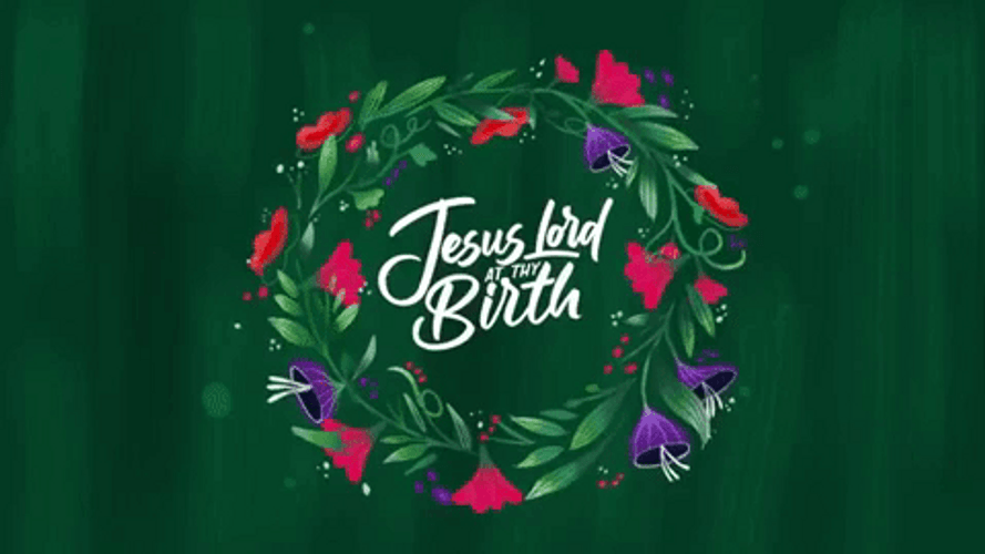Christian Merry Christmas Jesus Lord Wreath GIF