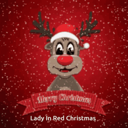Christian Merry Christmas Rudolph Red Nose Reindeer GIF
