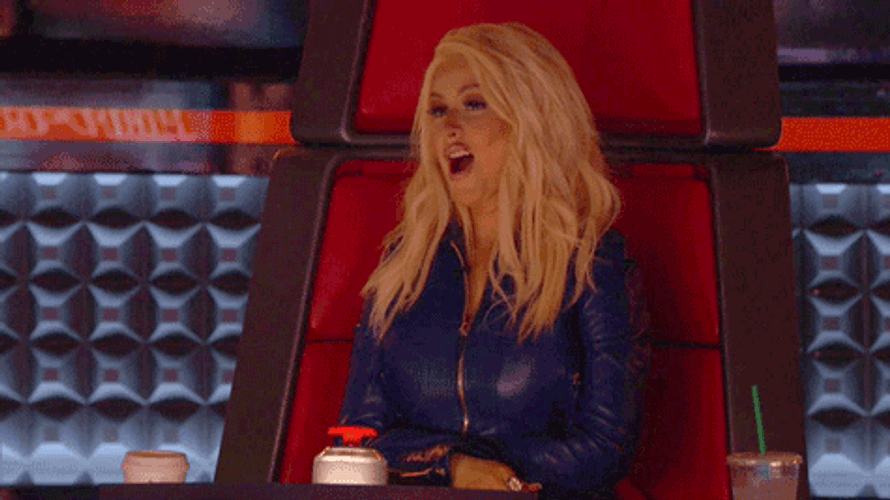 Christina Aguilera Shouting Whaaaa GIF