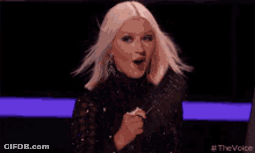 Christina Aguilera Using Fan GIF