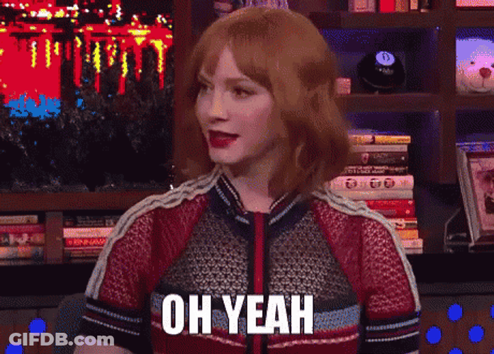 Christina Hendricks Saying Oh Yeah GIF