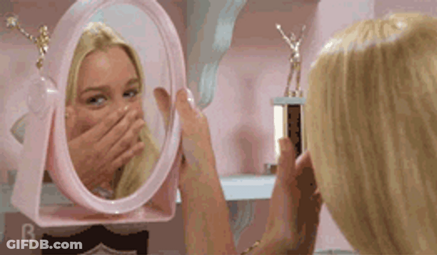 Christine Taylor In The Mirror GIF