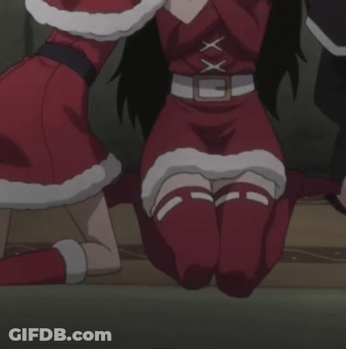 Christmas Anime Kurisu Makise Steins Gate GIF