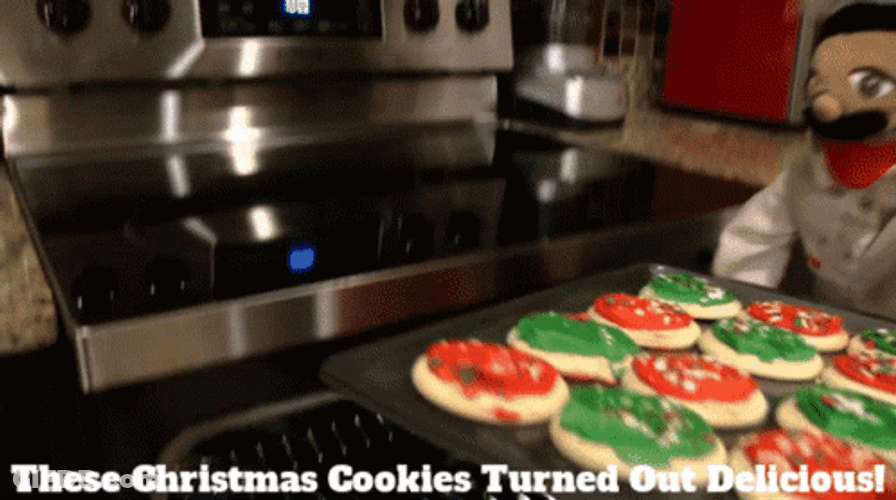 Christmas Baking Puppet GIF