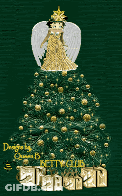 Christmas Blessings By Angel Betty Boop GIF