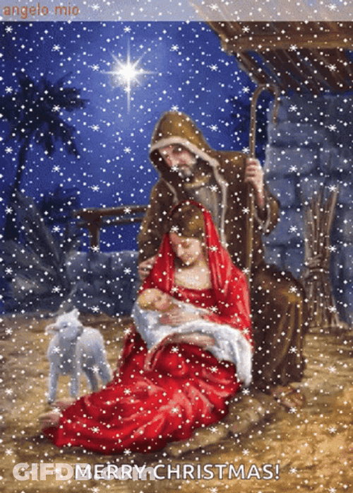 Christmas Blessings Christ Is Born In Bethlehem GIF