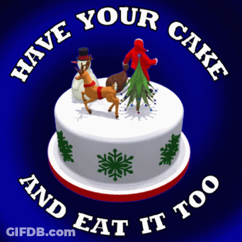Christmas Cake Have Your Cake And Eat It GIF
