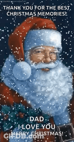 Christmas Card For Dad Thank You Best Christmas Memories GIF