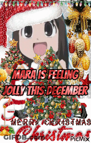 Christmas Card Girl In Santa Hat GIF
