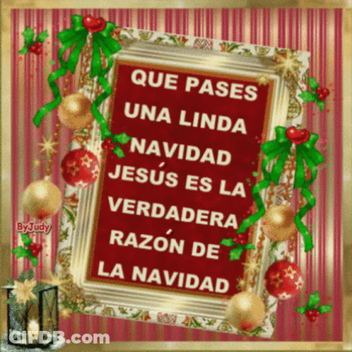 Christmas Card Que Pases Una Linda Navidad Jesus Es La Verdadera Razon De La Navidad GIF
