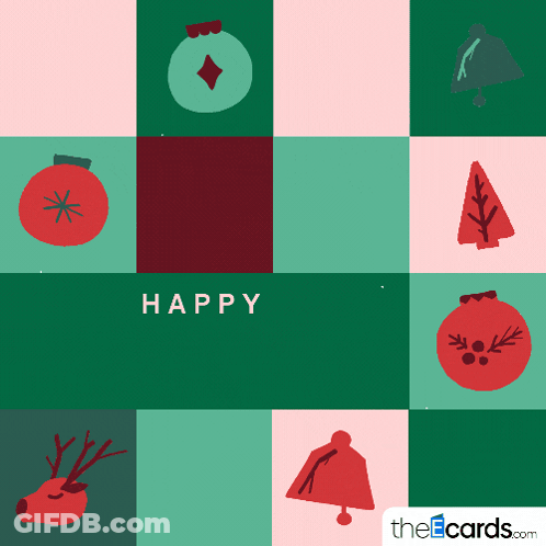 Christmas Card Saying Happy GIF