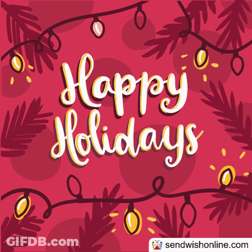 Christmas Card Saying Happy Holidays GIF