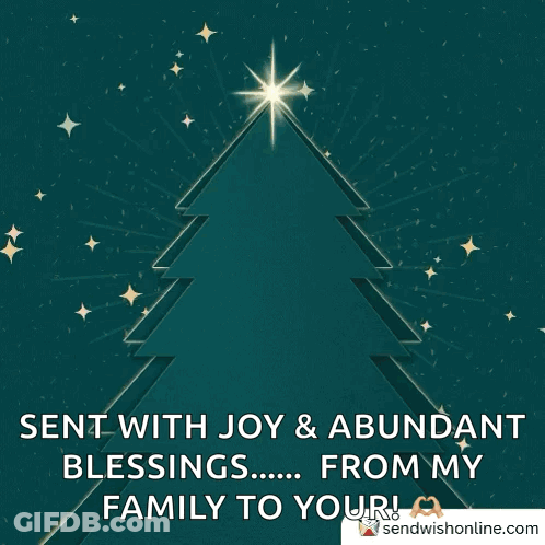 Christmas Card Saying Happy Holidays GIF