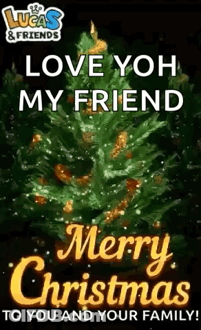 Christmas Card With Love You My Friend Merry Christmas GIF