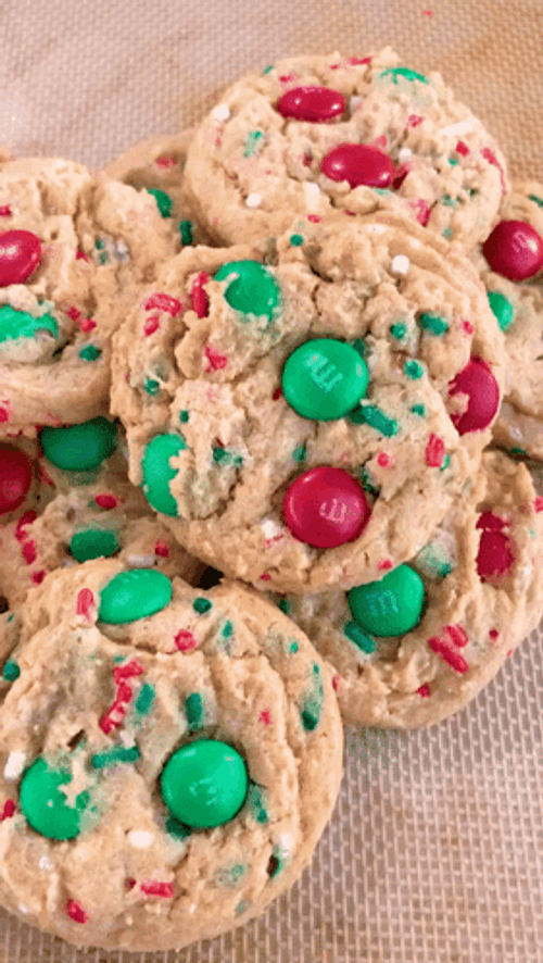 Christmas Cookie Colorful Toppings GIF