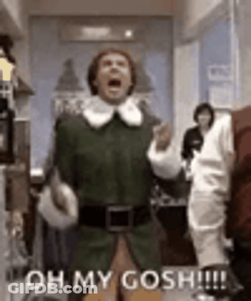 Christmas Elf Screaming Oh My Gosh GIF