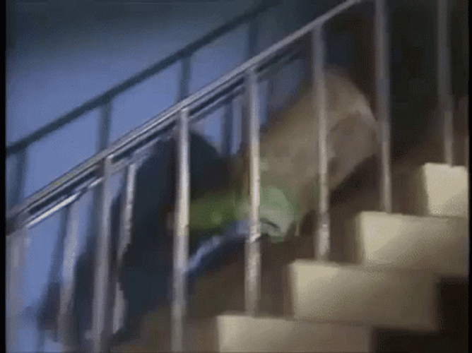 Christmas Eve Kermit Falling Off Building GIF