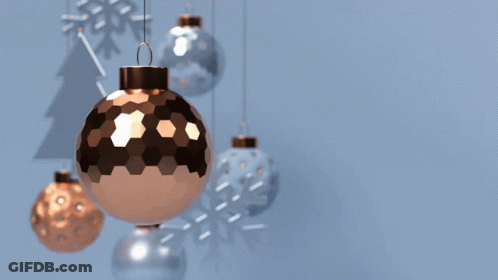 Christmas Greeting Card That Says We Wish You A Merry And Happy New Year GIF