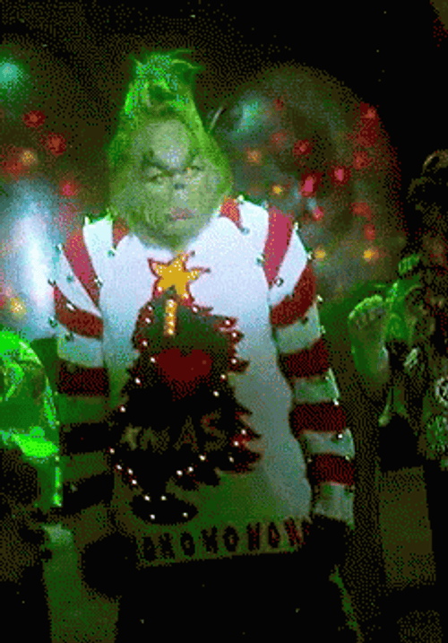 Christmas Holiday Sweater Grinch GIF