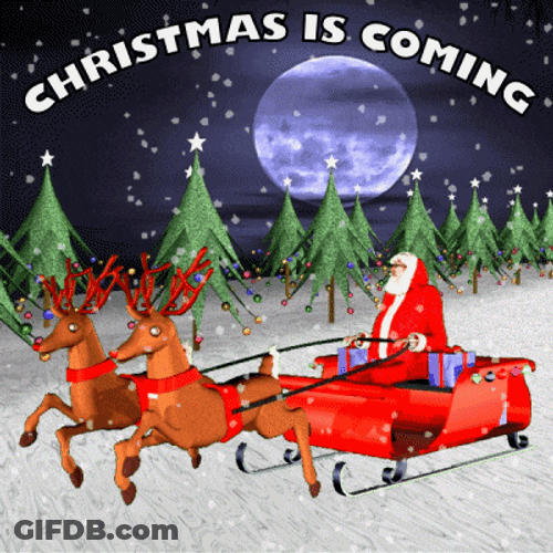 Christmas Is Coming Animation Noel GIF