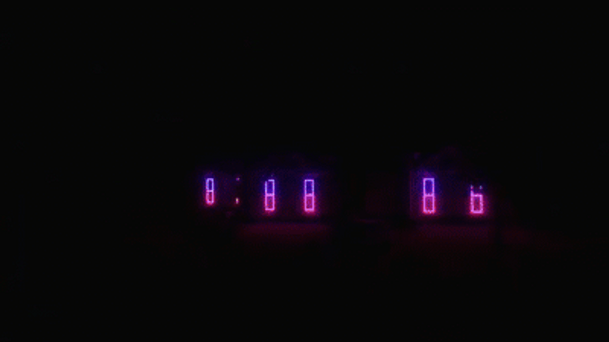 Christmas Lights Colorful Night House GIF